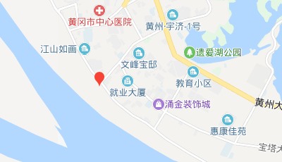黄冈电子学校位置地图