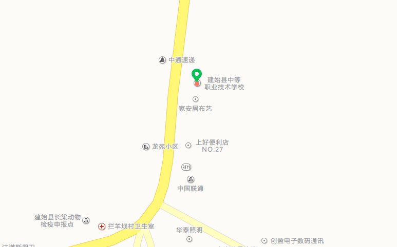 建始县中等职业技术学校位置地图