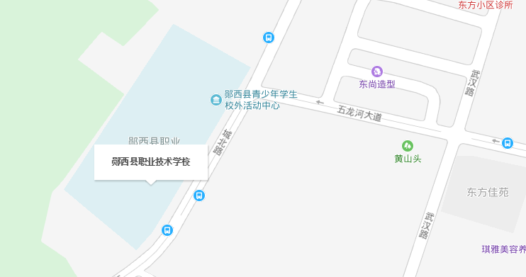 郧西县职业技术学校地图位置