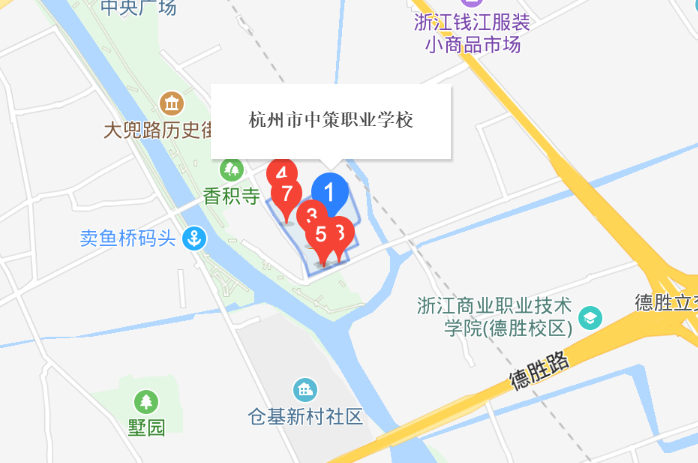 杭州市中策职业学校地址、校园在哪里